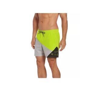 Nike Mens Gray Black Logo Jackknife Volley Brief Lined Swim Trunks Short XXL NWT